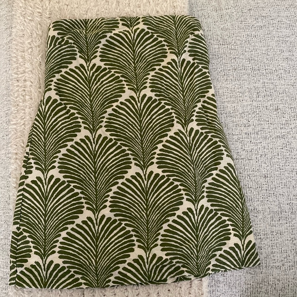 Abercrombie & Fitch Green and Cream Mini Skort Dress